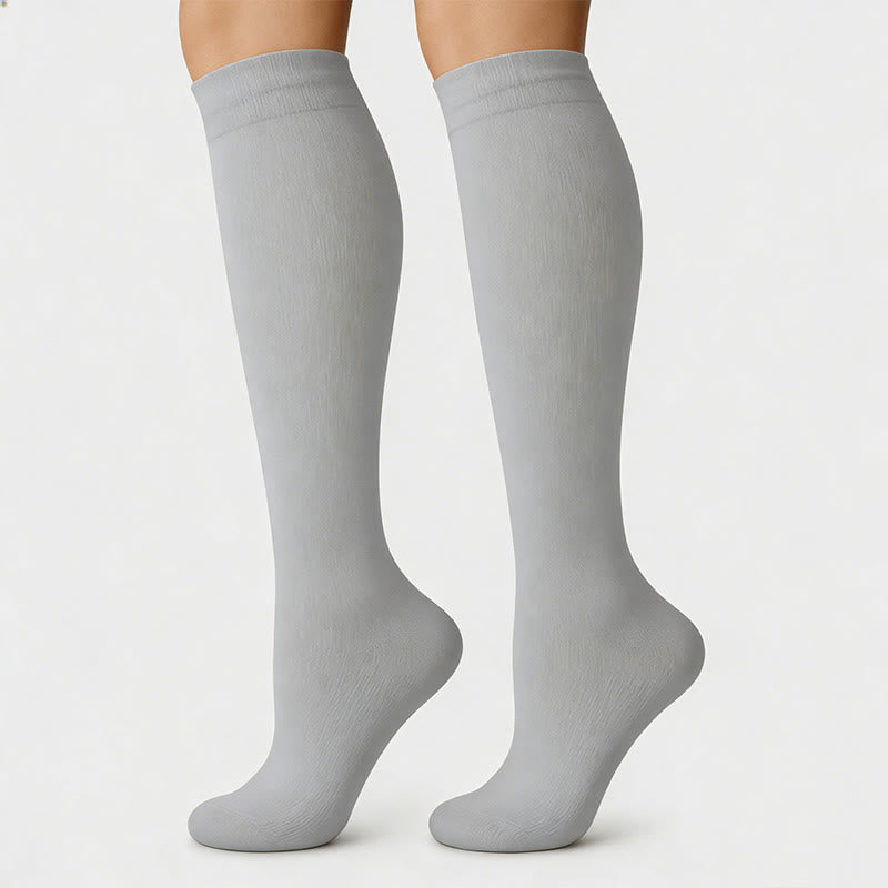 Chaussettes de compression à pois violets (6 paires) - image 4