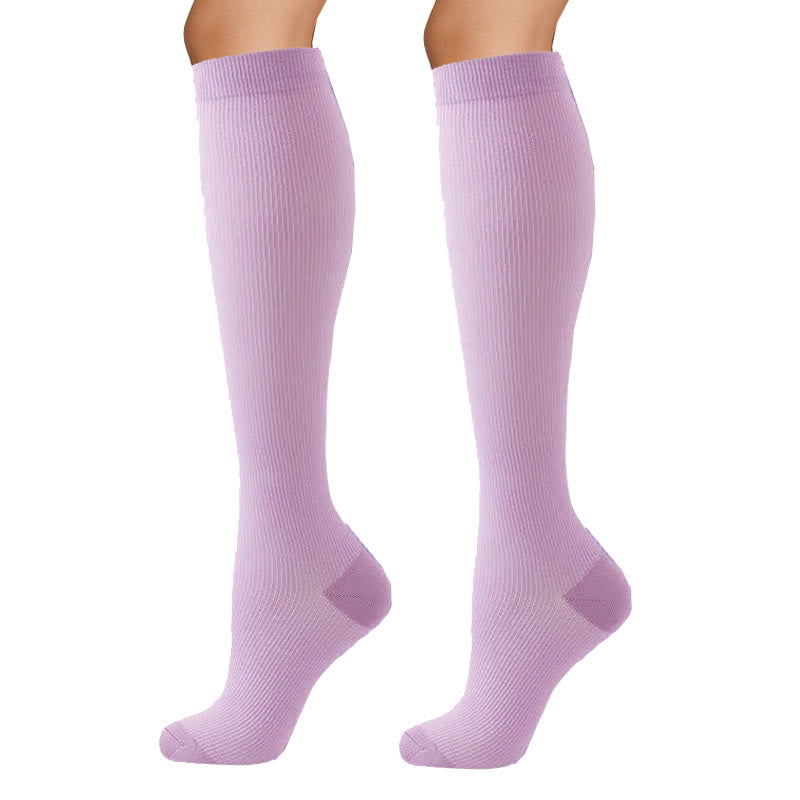 Chaussettes de compression à pois violets (6 paires) - image 2