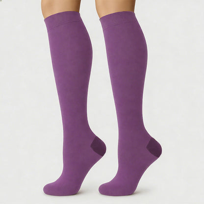 Chaussettes de compression à pois violets (6 paires) - image 5