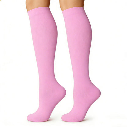 Chaussettes de compression de couleur unie et lumineuse (6 paires) - image 5