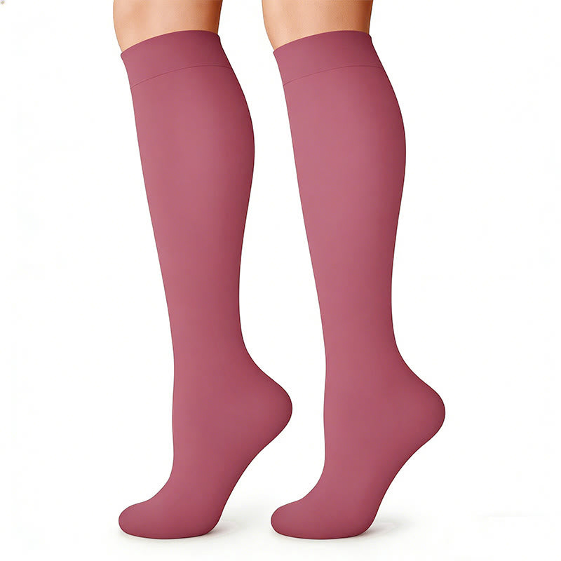 Chaussettes de compression de couleur unie et lumineuse (6 paires) - image 7