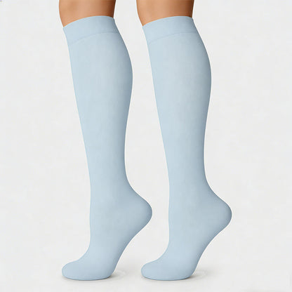 Chaussettes de compression de couleur unie et lumineuse (6 paires) - image 6