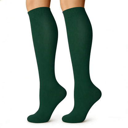 Chaussettes de compression de couleur unie et lumineuse (6 paires) - image 2