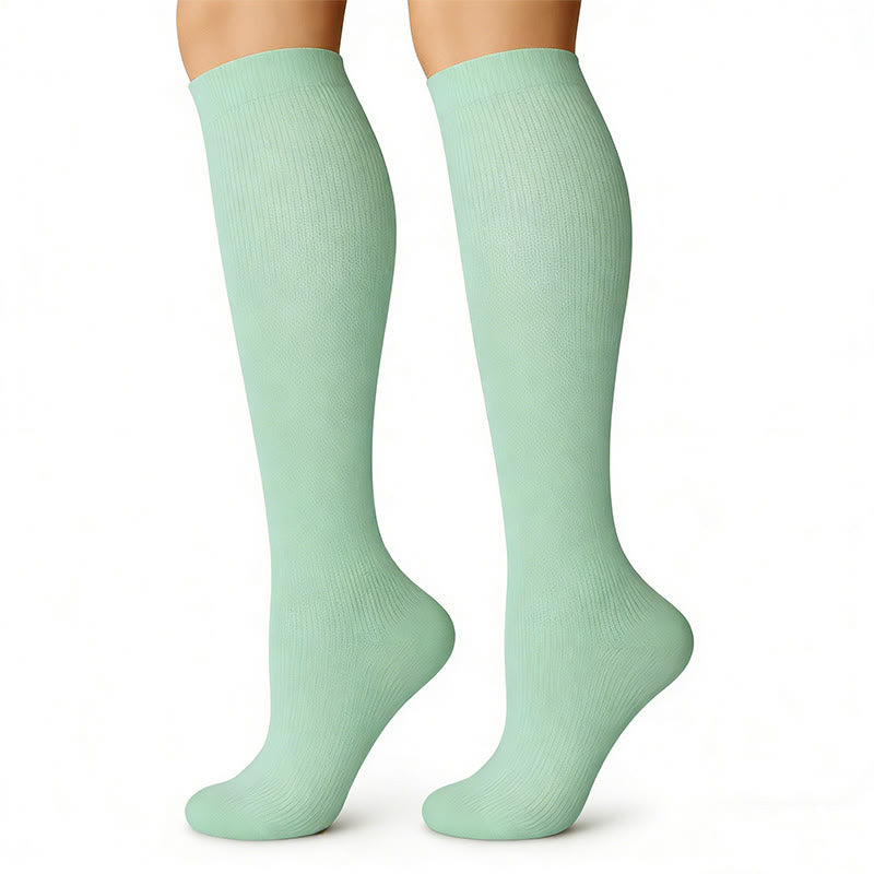 Chaussettes de compression de couleur unie et lumineuse (6 paires) - image 4