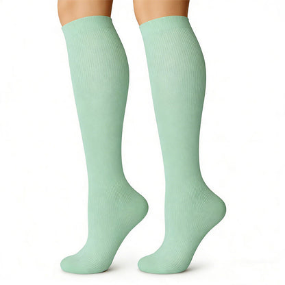 Chaussettes de compression de couleur unie et lumineuse (6 paires) - image 4