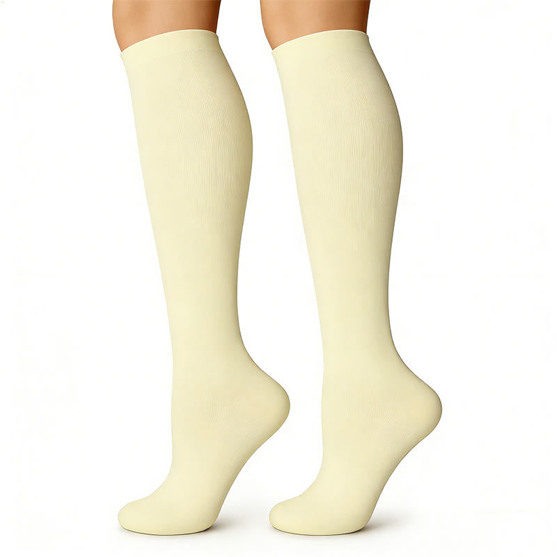 Chaussettes de compression de couleur unie et lumineuse (6 paires) - image 3