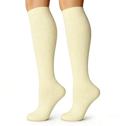 Chaussettes de compression de couleur unie et lumineuse (6 paires) - image 3