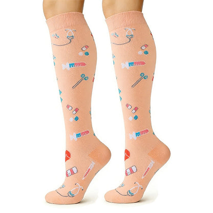 Chaussettes de compression anti-transpiration à imprimé médical (6 paires) - image 4