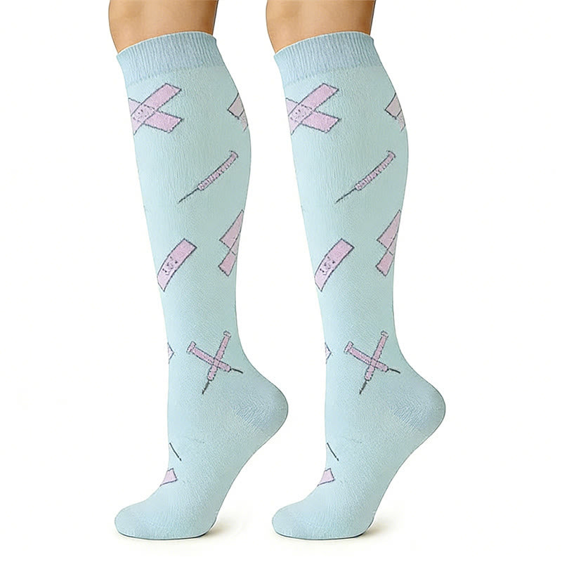 Chaussettes de compression anti-transpiration à imprimé médical (6 paires) - image 6