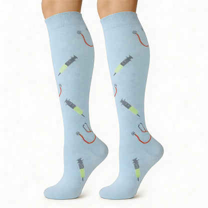 Chaussettes de compression anti-transpiration à imprimé médical (6 paires) - image 7