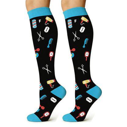Chaussettes de compression anti-transpiration à imprimé médical (6 paires) - image 3
