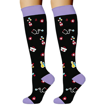Chaussettes de compression anti-transpiration à imprimé médical (6 paires) - image 6