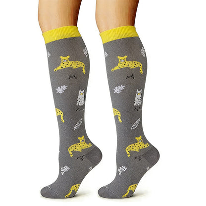 Chaussettes de compression à imprimé animal et plante (6 paires) - image 7