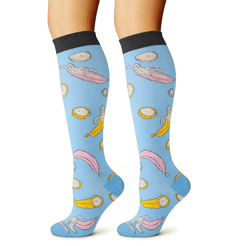 Chaussettes de compression à imprimé animal et plante (6 paires) - image 3