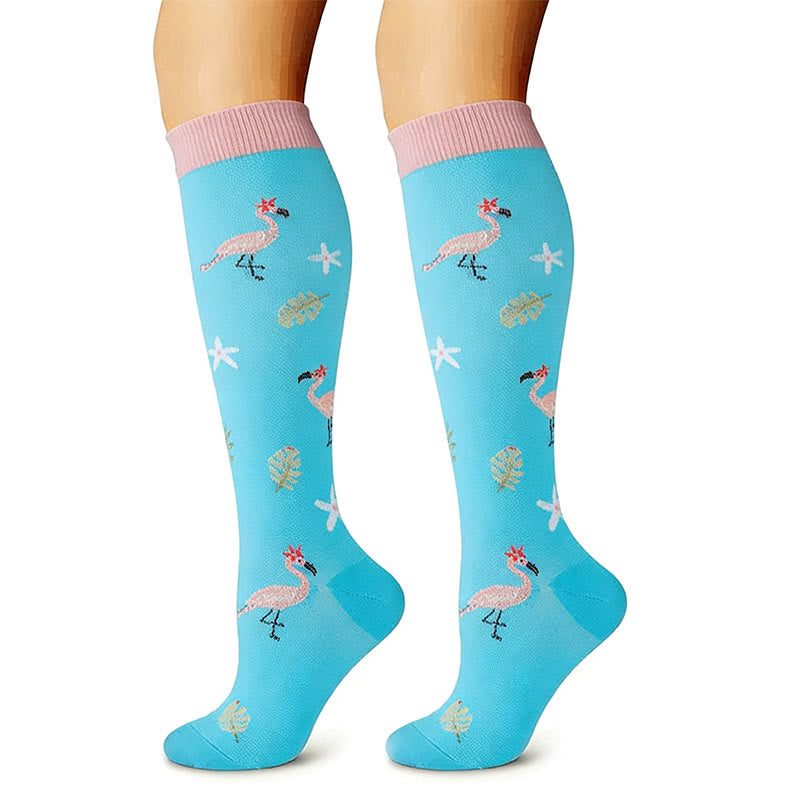 Chaussettes de compression à imprimé animal et plante (6 paires) - image 2