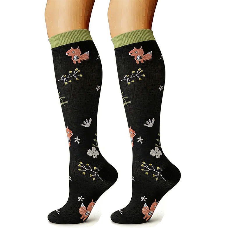 Chaussettes de compression à imprimé animal et plante (6 paires) - image 5
