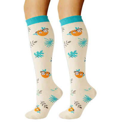 Chaussettes de compression à imprimé animal et plante (6 paires) - image 6