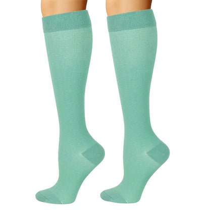 Chaussettes de compression à fleurs bleu-vert (6 paires) - image 7