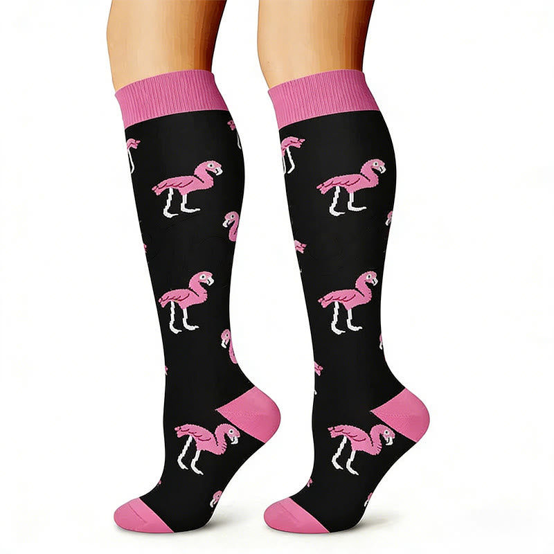 Chaussettes de compression hautes motif fruits et animaux (6 paires) - image 3