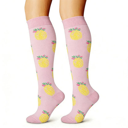 Chaussettes de compression hautes motif fruits et animaux (6 paires) - image 4