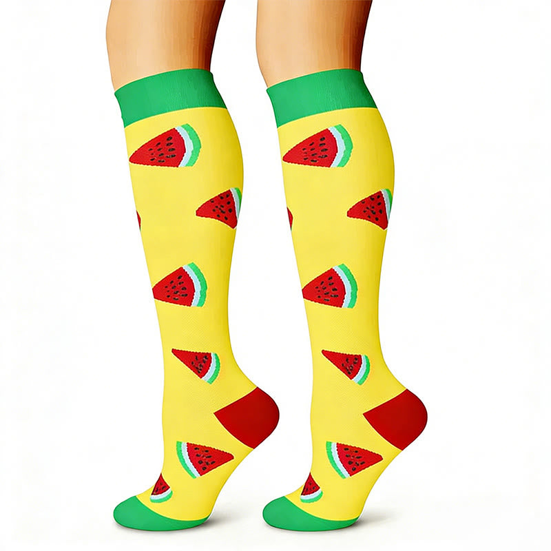 Chaussettes de compression hautes motif fruits et animaux (6 paires) - image 7