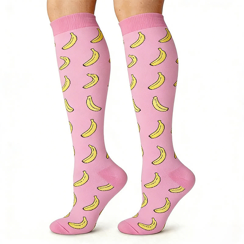 Chaussettes de compression hautes motif fruits et animaux (6 paires) - image 2