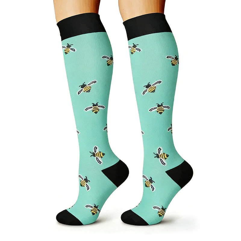 Chaussettes de compression hautes motif fruits et animaux (6 paires) - image 5