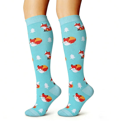 Chaussettes de compression hautes motif fruits et animaux (6 paires) - image 6