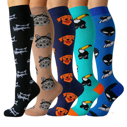 Chaussettes de compression Alien Dog Cat (5 paires) - image 1