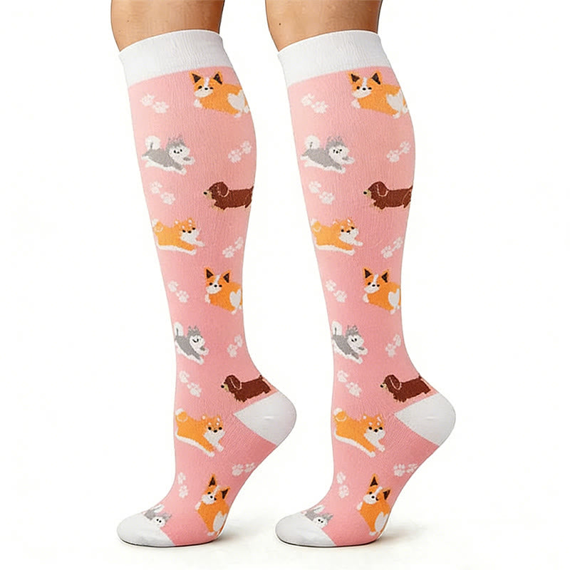Chaussettes de compression animaux mignons (5 paires) - image 2