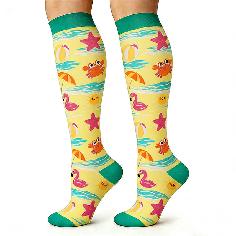 Chaussettes de compression animaux mignons (5 paires) - image 4