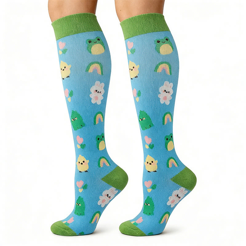 Chaussettes de compression animaux mignons (5 paires) - image 5