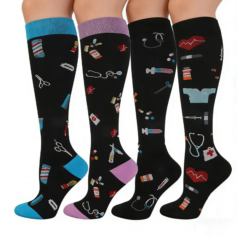 Chaussettes de compression pour fournitures médicales (4 paires) - image 1