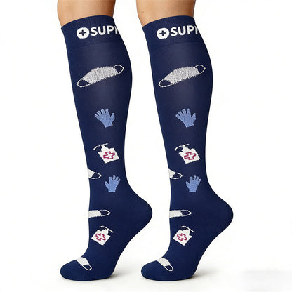 Chaussettes de compression à motif médical (6 paires) - image 6