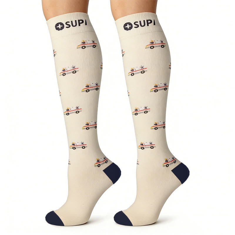 Chaussettes de compression à motif médical (6 paires) - image 2