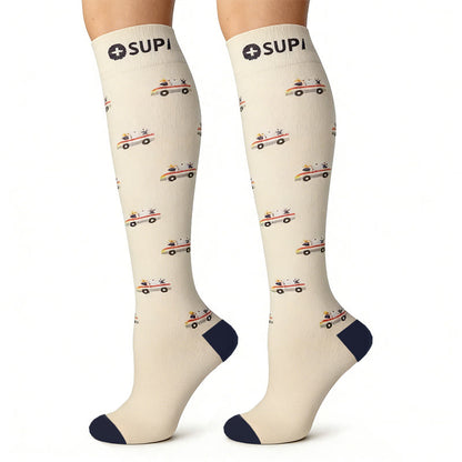 Chaussettes de compression à motif médical (6 paires) - image 2