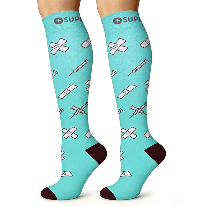Chaussettes de compression à motif médical (6 paires) - image 1