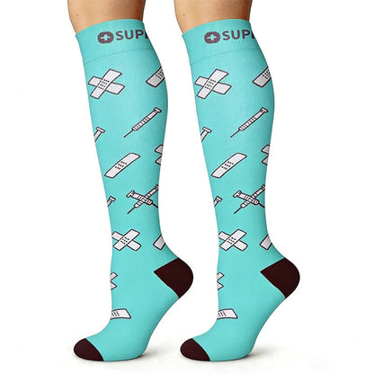 Chaussettes de compression à motif médical (6 paires) - image 1