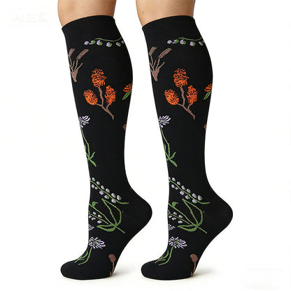 Chaussettes de compression à motif floral (3 paires) - image 3