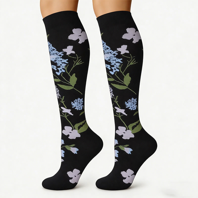 Chaussettes de compression à motif floral (3 paires) - image 4