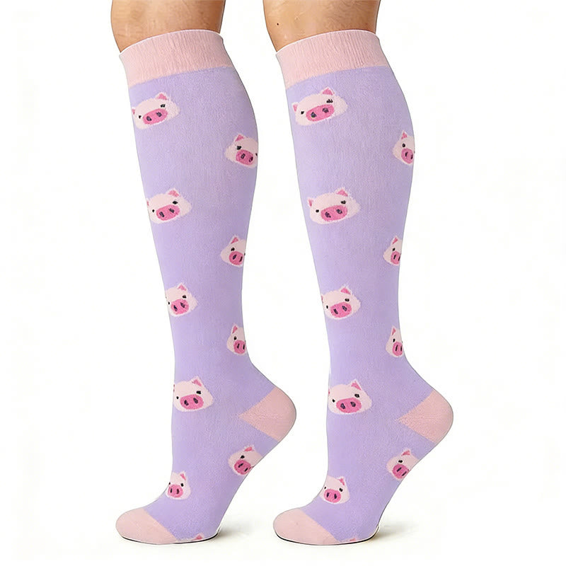Chaussettes de compression cochon, corgi, renard, licorne (4 paires) - image 2