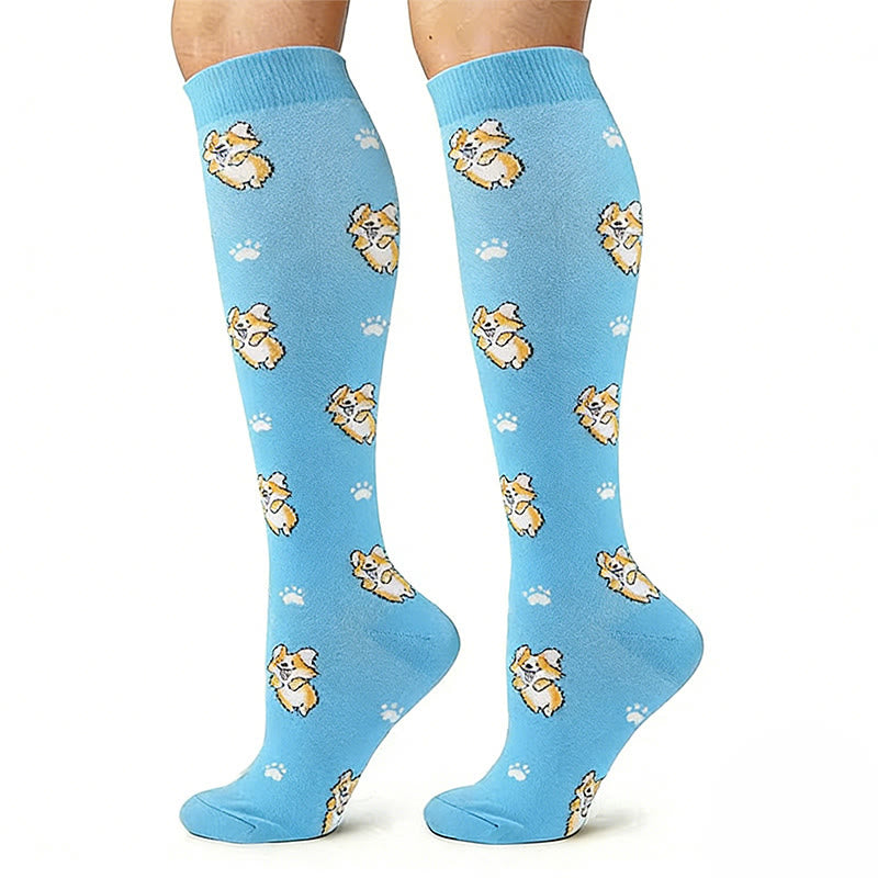 Chaussettes de compression cochon, corgi, renard, licorne (4 paires) - image 4