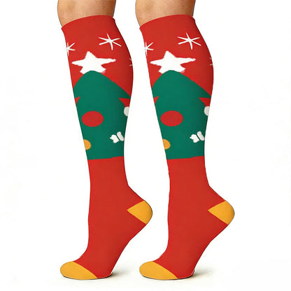 Chaussettes de compression motif élan, bonhomme de neige et ours (6 paires) - image 4