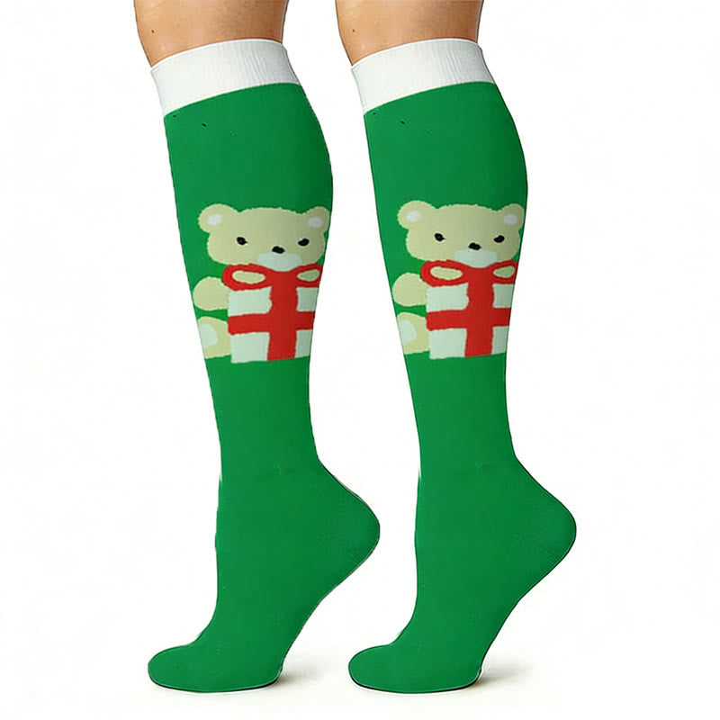 Chaussettes de compression motif élan, bonhomme de neige et ours (6 paires) - image 5