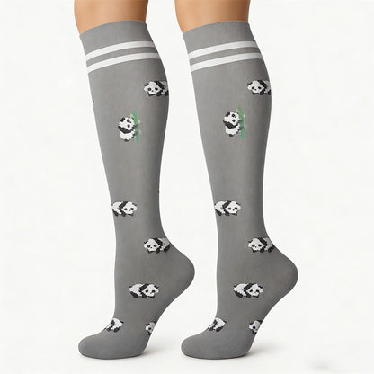 Chaussettes de compression à motifs animaux colorés (5 paires) - image 5