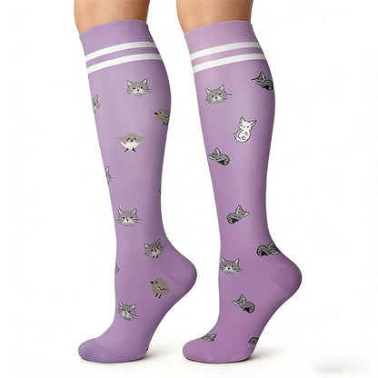 Chaussettes de compression à motifs animaux colorés (5 paires) - image 2