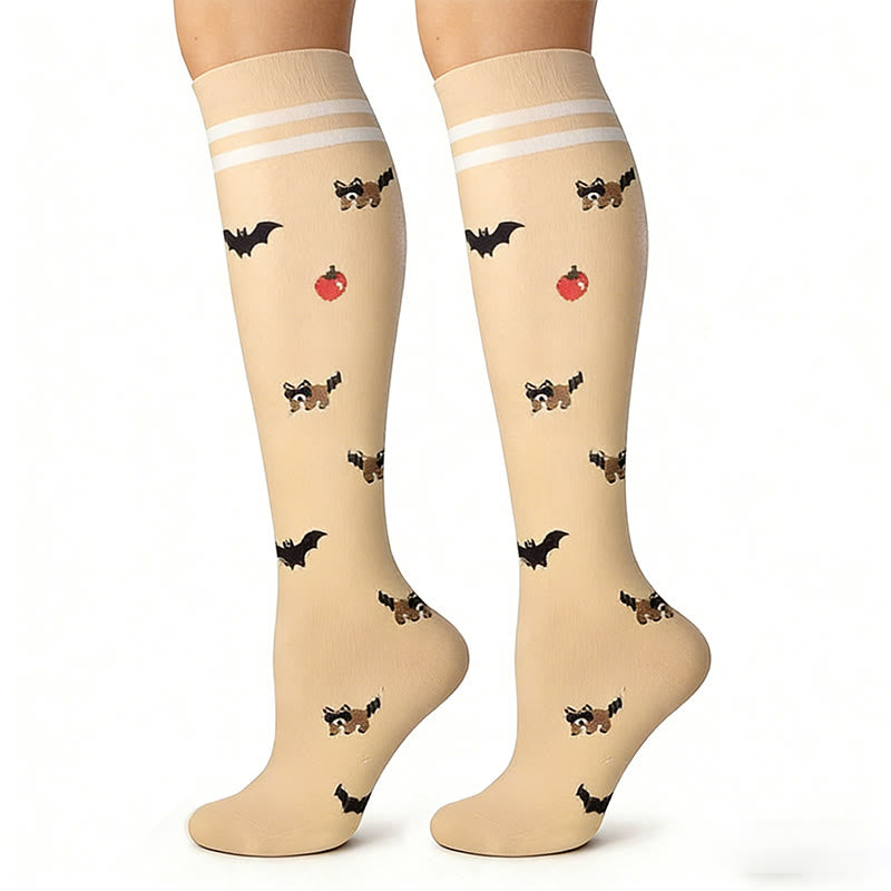 Chaussettes de compression à motifs animaux colorés (5 paires) - image 3