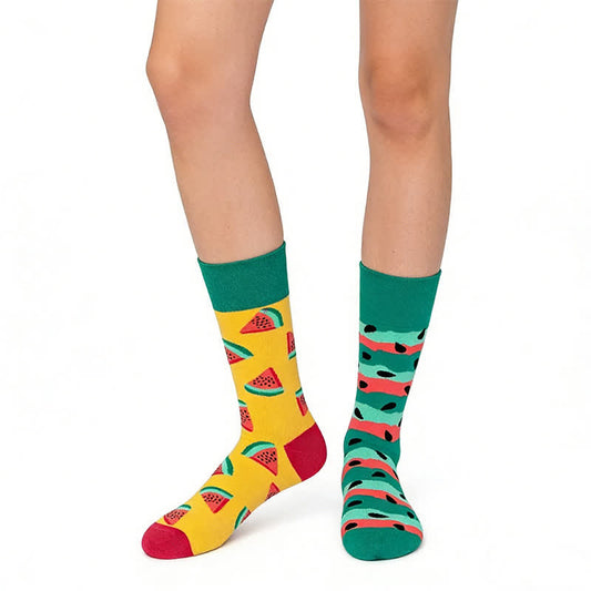 Chaussettes courtes à motif pastèque - Vert - EU36-43(US3-9) - image 0