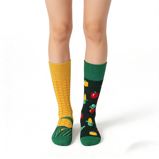 Chaussettes en quartiers de maïs et légumes - Jaune - EU36-43(US3-9) - image 0