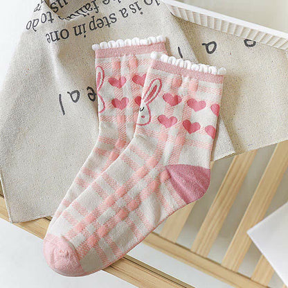 Chaussettes mignonnes lapin (5 paires) - image 3